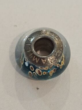 Chamilia 925 Sterling Silver "Aqua Reef" Murano Glass Charm Bead